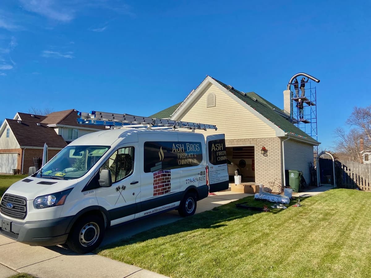 Ash Brothers Fireplace and Chimney Co chimney services work photo 6 - Professional chimney cleaning and repair in New Lenox, Illinois