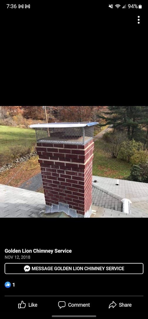 Golden Lion Chimney Service - Professional chimney cleaning, inspection and repair services in Springfield, Massachusetts