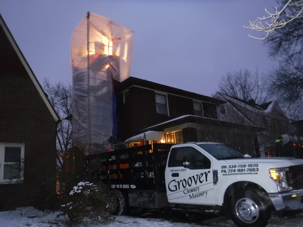 Groover Chimney and Masonry chimney services work photo 5 - Professional chimney cleaning and repair in Girard, Ohio